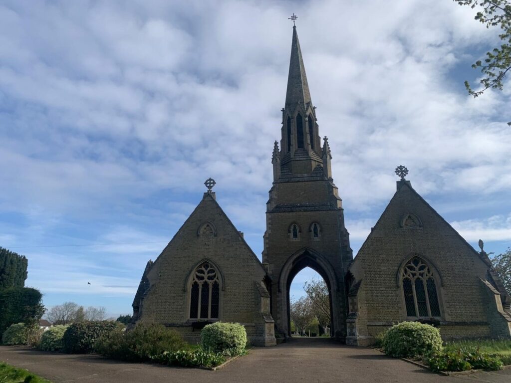 Photograph of cemetery chapel